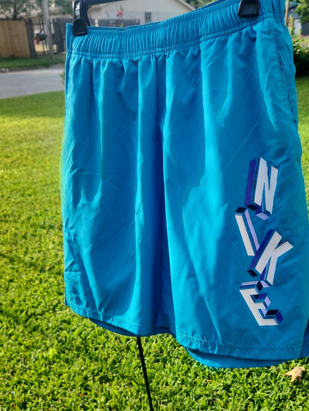 Boy's Athletic Shorts - Turquoise Size Medium